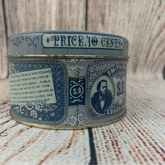 Vintage Smith Bros. Cough Drops Tin Can circle air tight - Picture 7 of 10